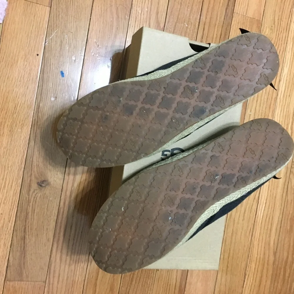 UGG Black Espadrille Shoes with Classic Design